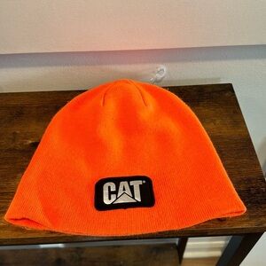 Caterpillar CAT Reflective Beanie Highly Visible Knit Hat Orange bright